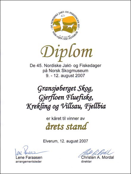 Diploma ,THE STAND OF THE YEAR