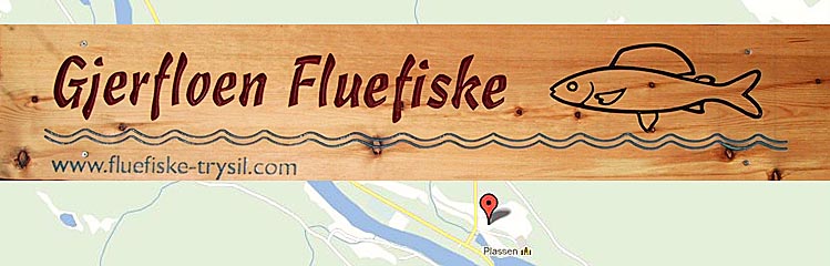 Karte Gjerfloen Fliegenfischen, Norwegen